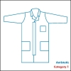 Labcoat with zip and zip cover + 3 pockets, Category 1